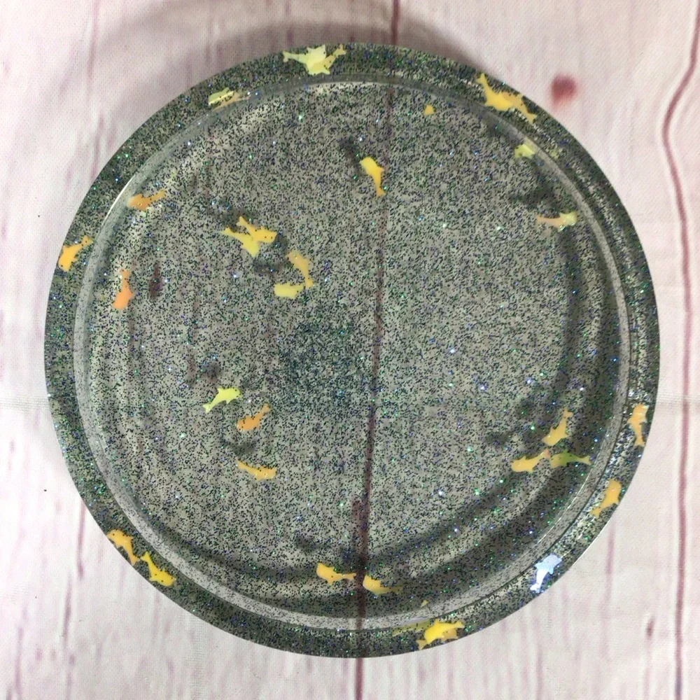Hand Crafted Glitter Dolphin Coasters - Set of 3